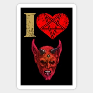 I heart satan Sticker